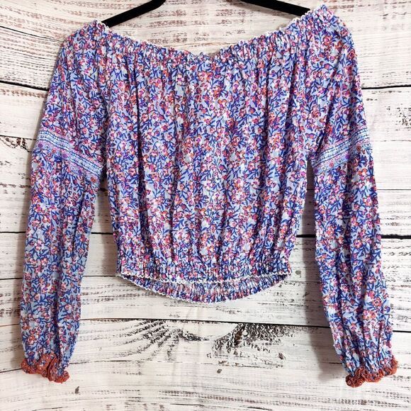 Poupette St Barth Top Womens size Small Nana Light Blue Paquerette Cotton Resort - Picture 6 of 16